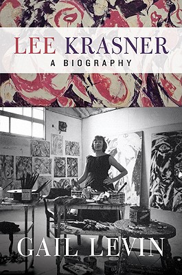 Book cover featuring a woman standing in her studio. The title reads "Lee Krasner."