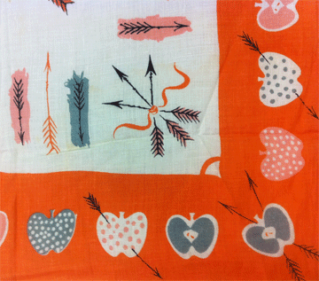 Detail image of a handkerchief in Doris Lee's Work Notes series, for personal or reference use