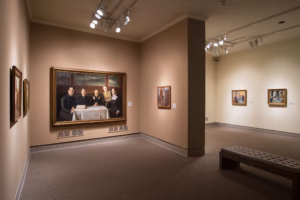 A view of a gallery.