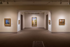 A view of a gallery.