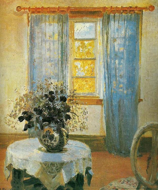 Anna Ancher, Interior with Clematis, 1913; Skagens Museum