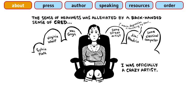 Screenshot of a website featuring an illustration of a woman sitting on an office chair.