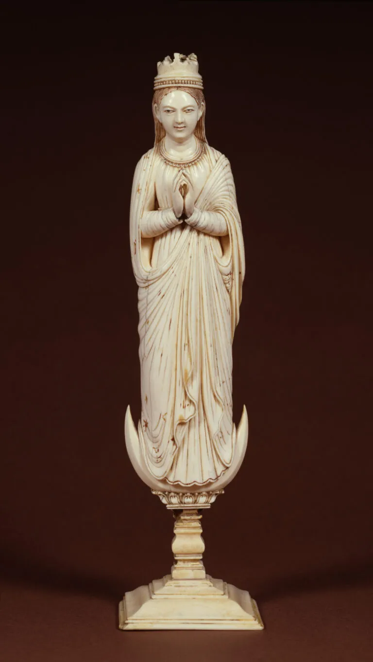 Unknown artist, Virgin of the Immaculate Conception, ca. 1690–1710; Ivory with gilt and polychromy, 10 1/8 in. high; Walters Art Museum; inv. 71.341