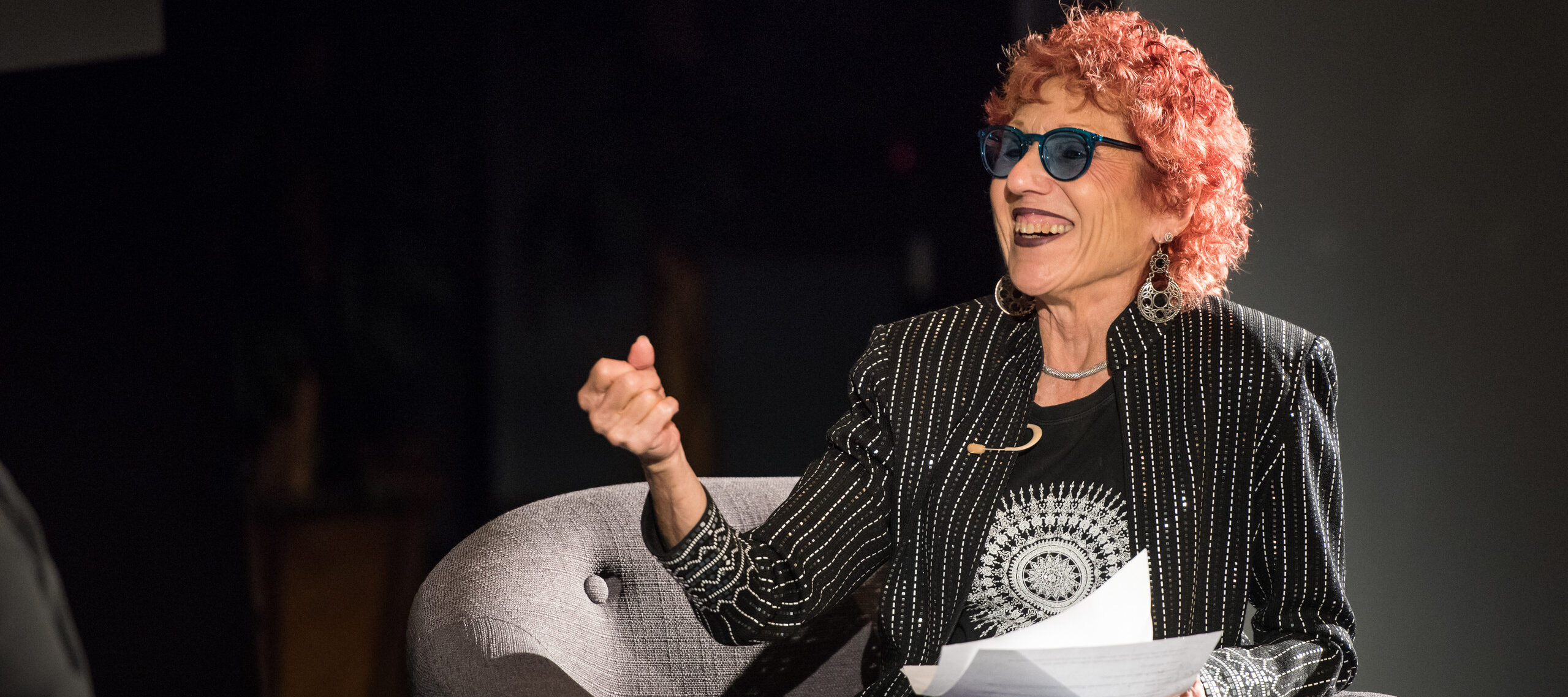 Judy Chicago speaks at NMWA for FRESH TALK: Judy Chicago—AMPLIFY event; Photo credit: Kevin Allen