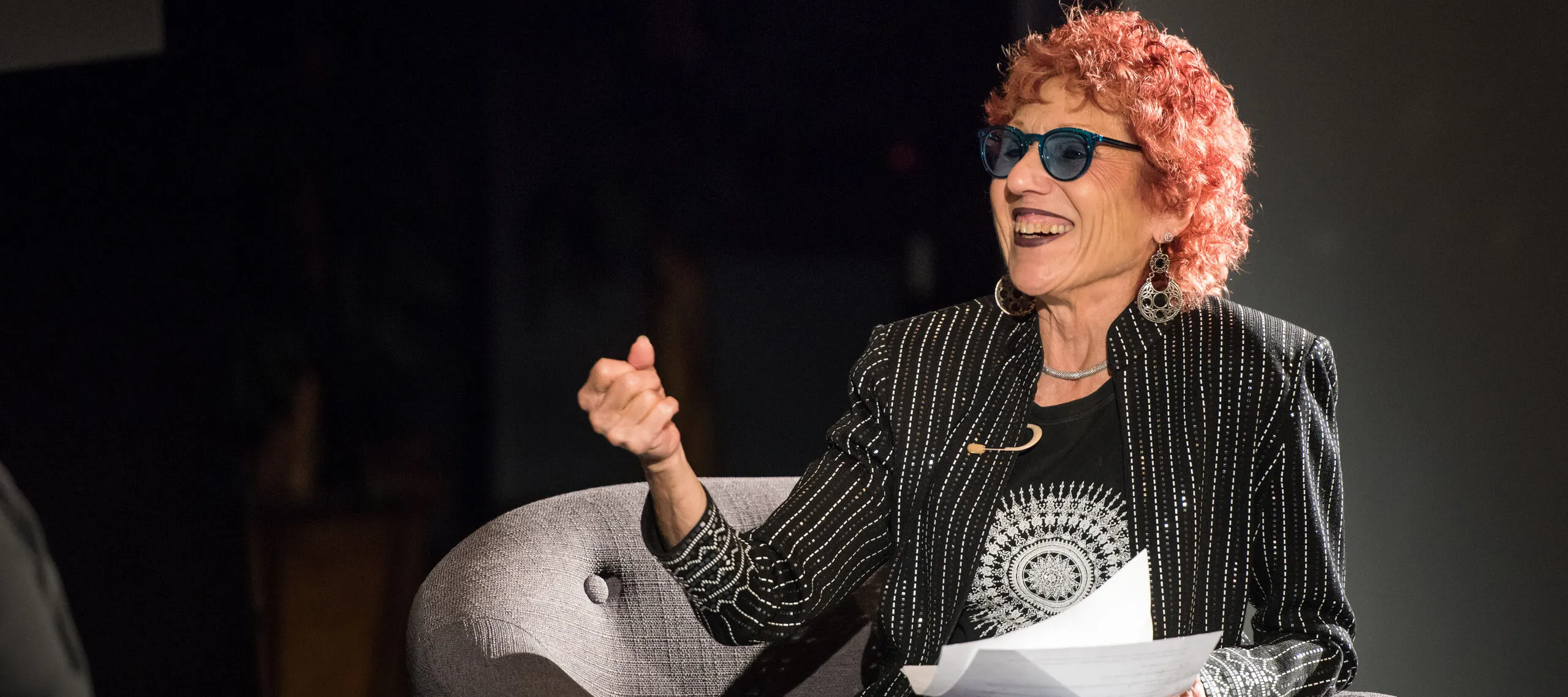 Judy Chicago speaks at NMWA for FRESH TALK: Judy Chicago—AMPLIFY event; Photo credit: Kevin Allen