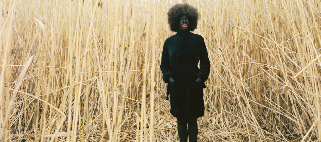 Xaviera Simmons, <i>One Day and Back Then (Standing)</i>, 2007; Chromira c-print, 30 x 40 in.; Collection of Darryl Atwell; © Xaviera Simmons, Courtesy David Castillo Gallery