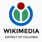 The Wikimedia DC logo, featuring a red circle, two green shapes, and a blue semi-circle around them.