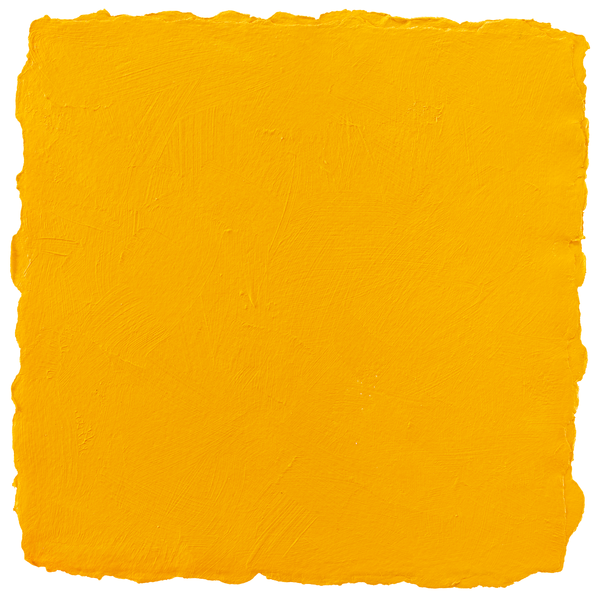 A bright yellow painted square with soft uneven edges.