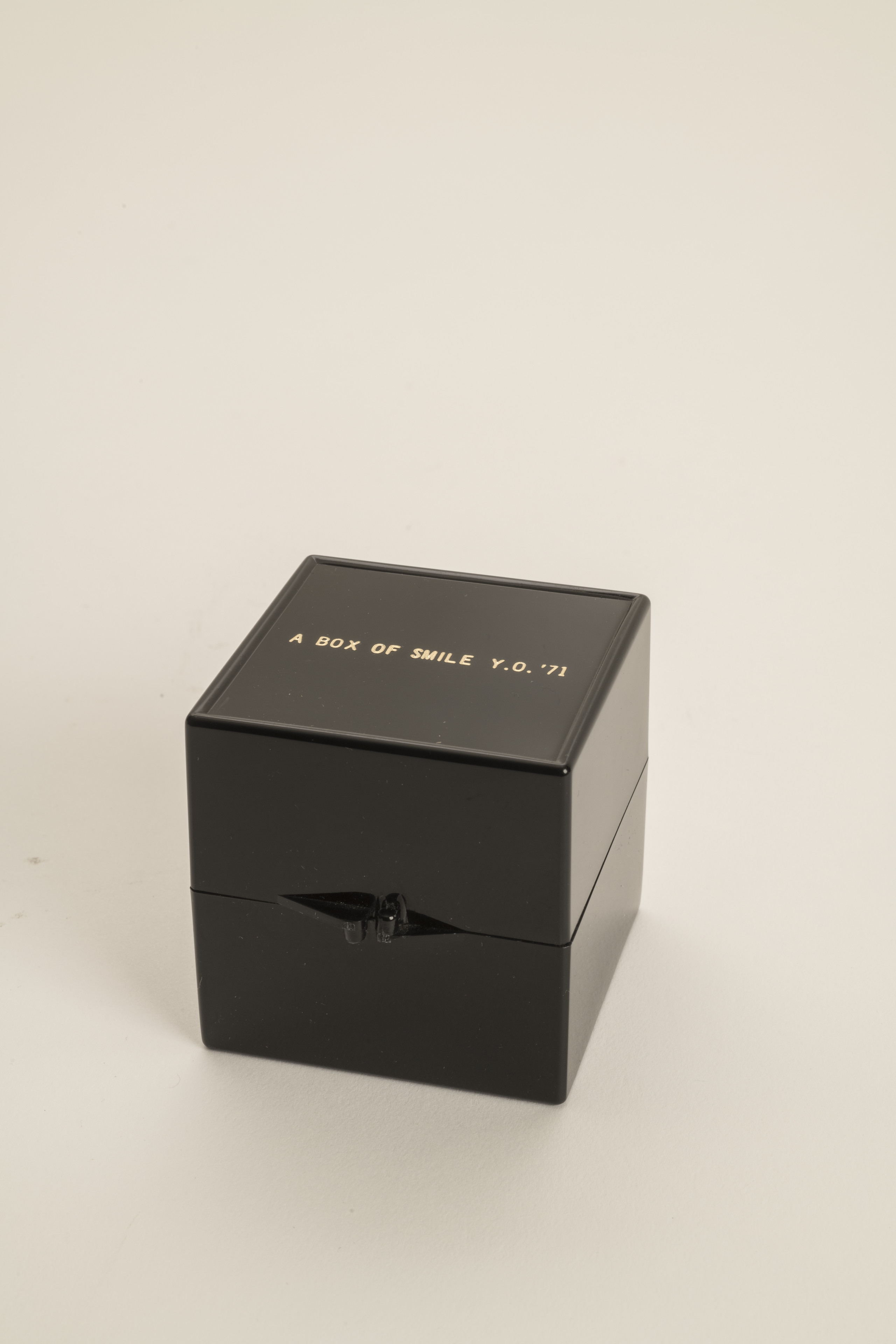 A small black square box that has 