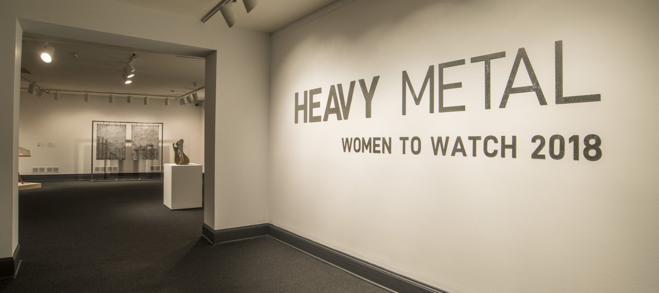 <i>Heavy Metal—Women to Watch 2018</i> Installation; Photo by Lee Stalsworth