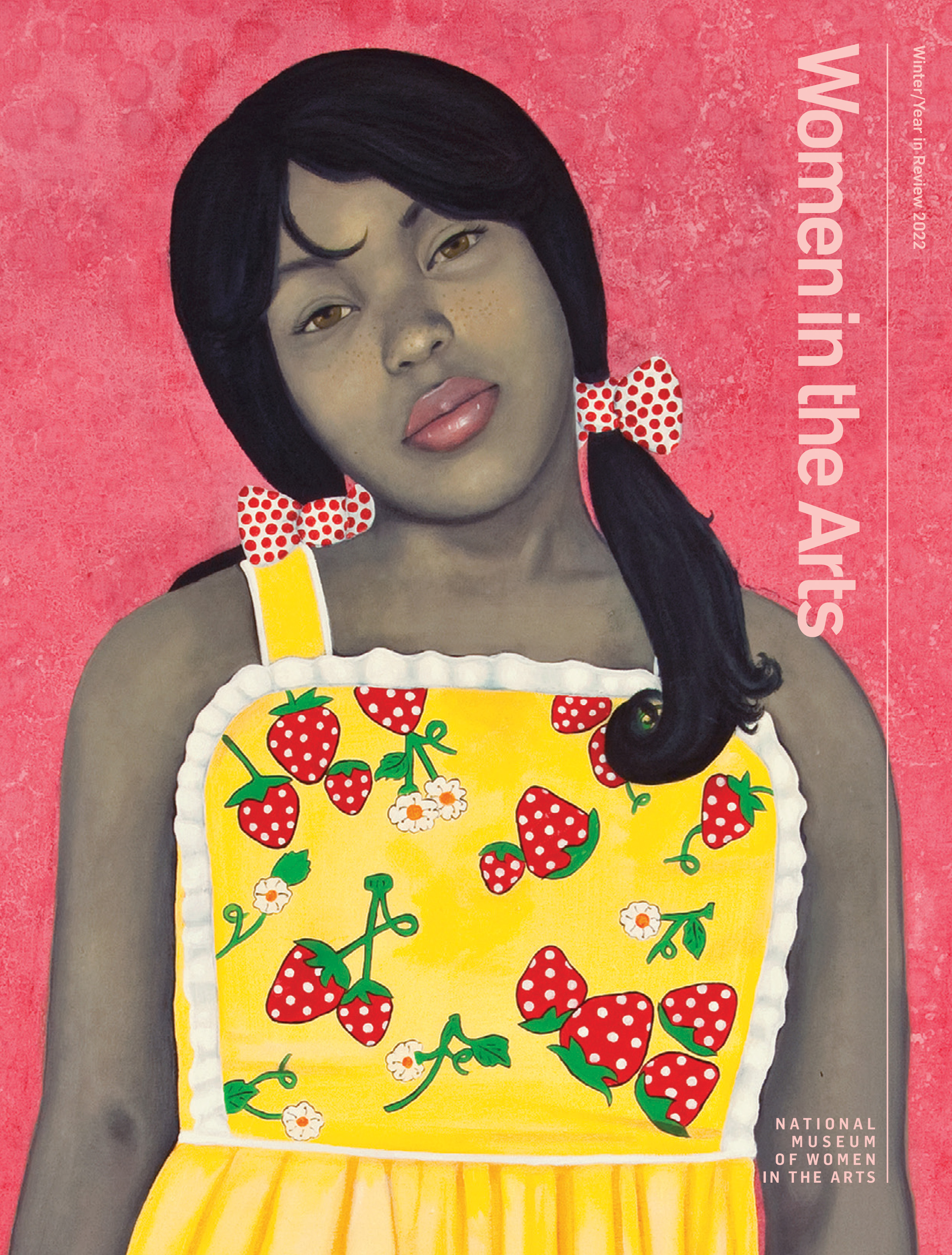 Magazine cover features a painting by Amy Sherald of a an expressionless young woman with medium-dark skin tone rendered in grayscale.