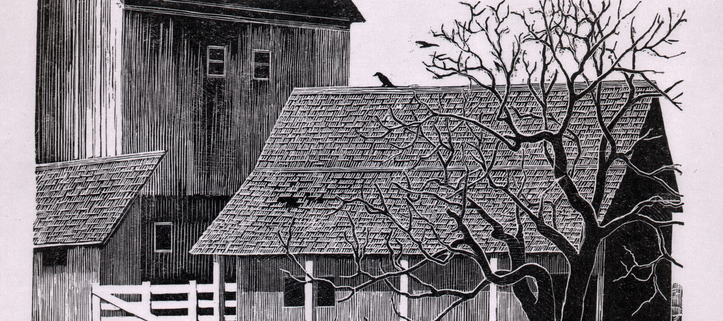 Grace Arnold Albee, <em>Escape</em>, 1977; Wood engraving on paper, 8 x 9 in.; National Museum of Women in the Arts, Gift of P. Frederick Albee; © Grace Arnold Albee
