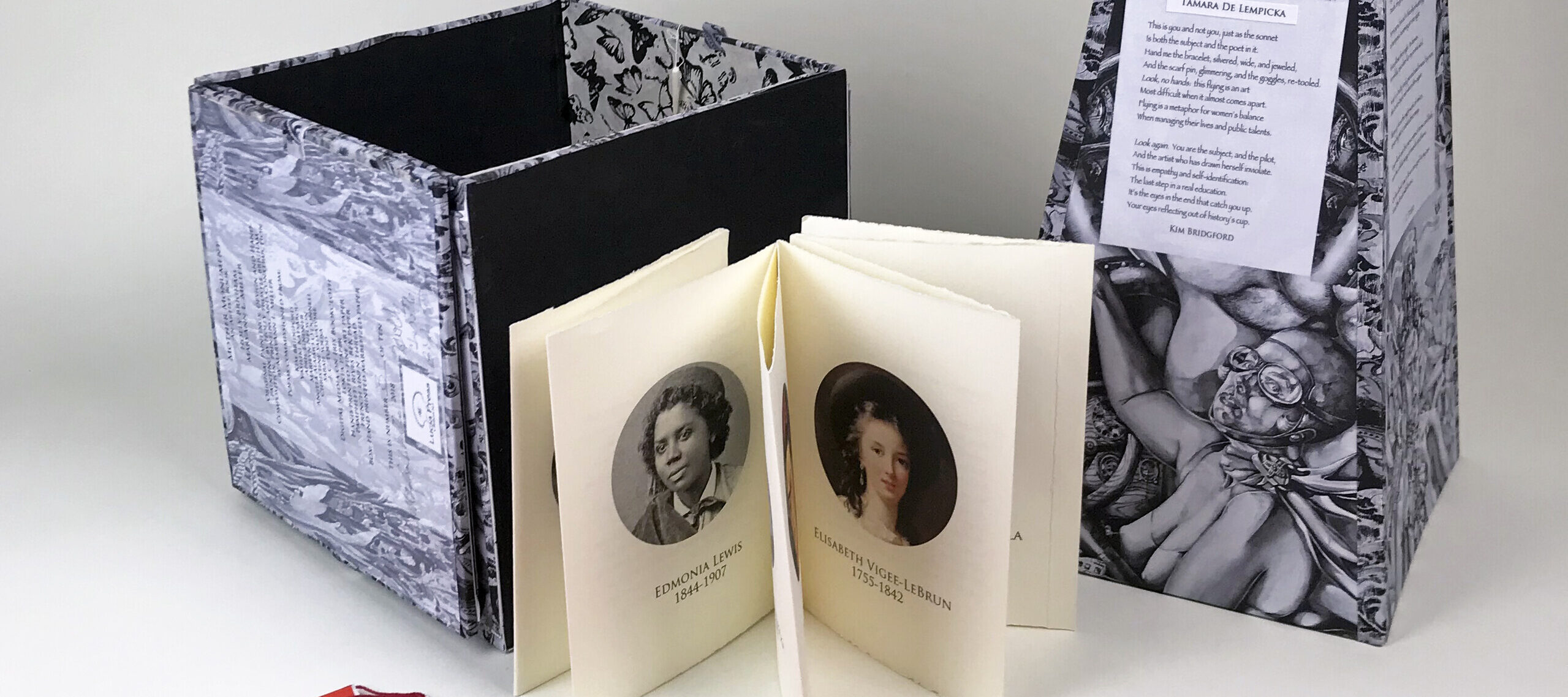 Holly Brigham and MaryAnn L. Miller, Mother Monument, 2018; Artist’s book published by Lucia Press; Gift of Holly Trostle Brigham, November 2018; Photo by Jennifer Page, Courtesy of Betty Boyd Dettre Library &amp; Research Center.