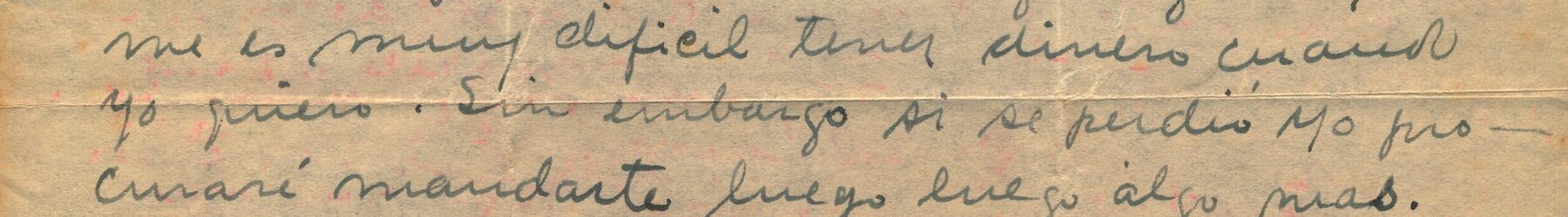 A letter, opening with "Mamacita Linda," written in dark ink on a yellowed sheet of paper.