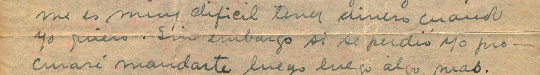 A letter, opening with "Mamacita Linda," written in dark ink on a yellowed sheet of paper.