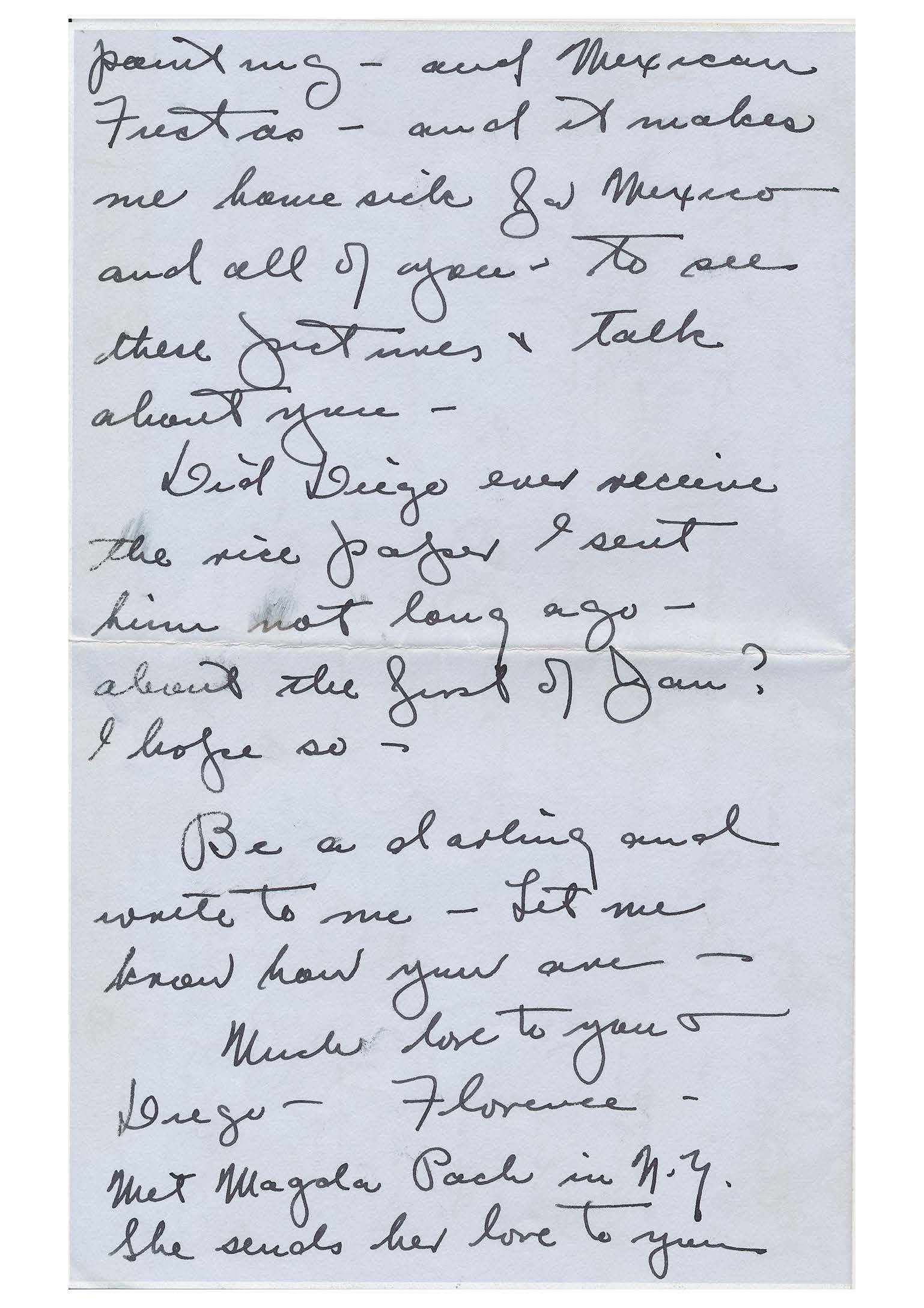 Letter from Lucienne Bloch to Frida Kahlo, Sep 15, 1934 | National ...