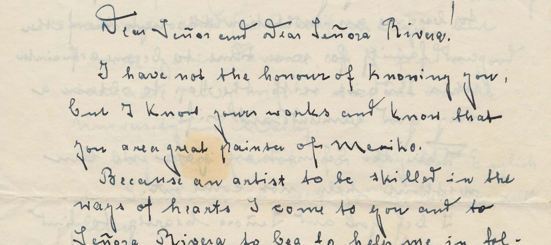 Handwritten letter on yellowed paper.
