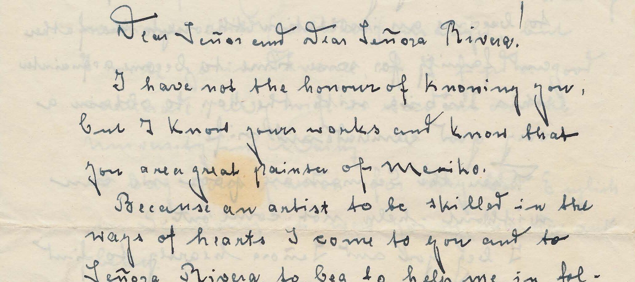 Handwritten letter on yellowed paper.