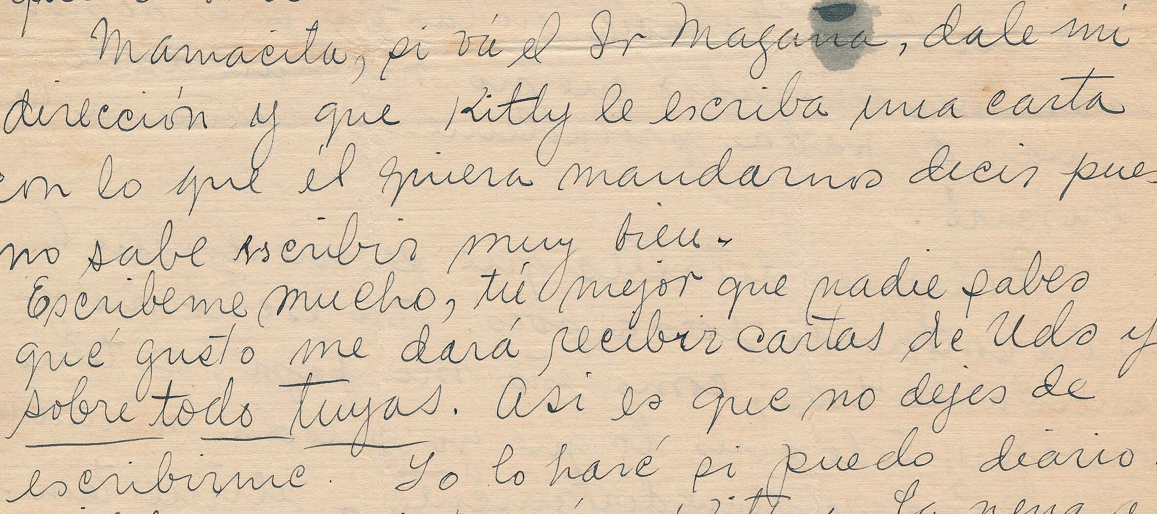 Handwritten letter on yellowed paper.