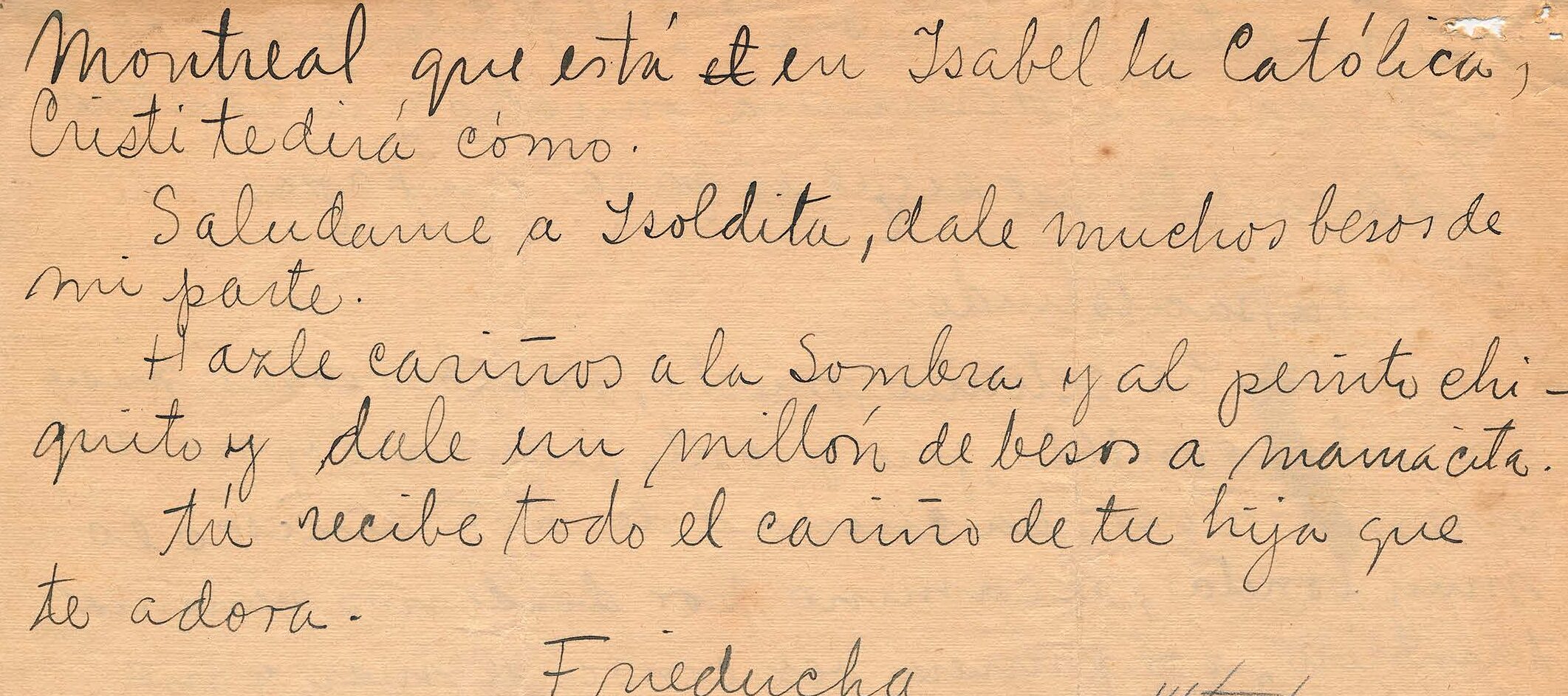 Handwritten letter on yellowed paper.