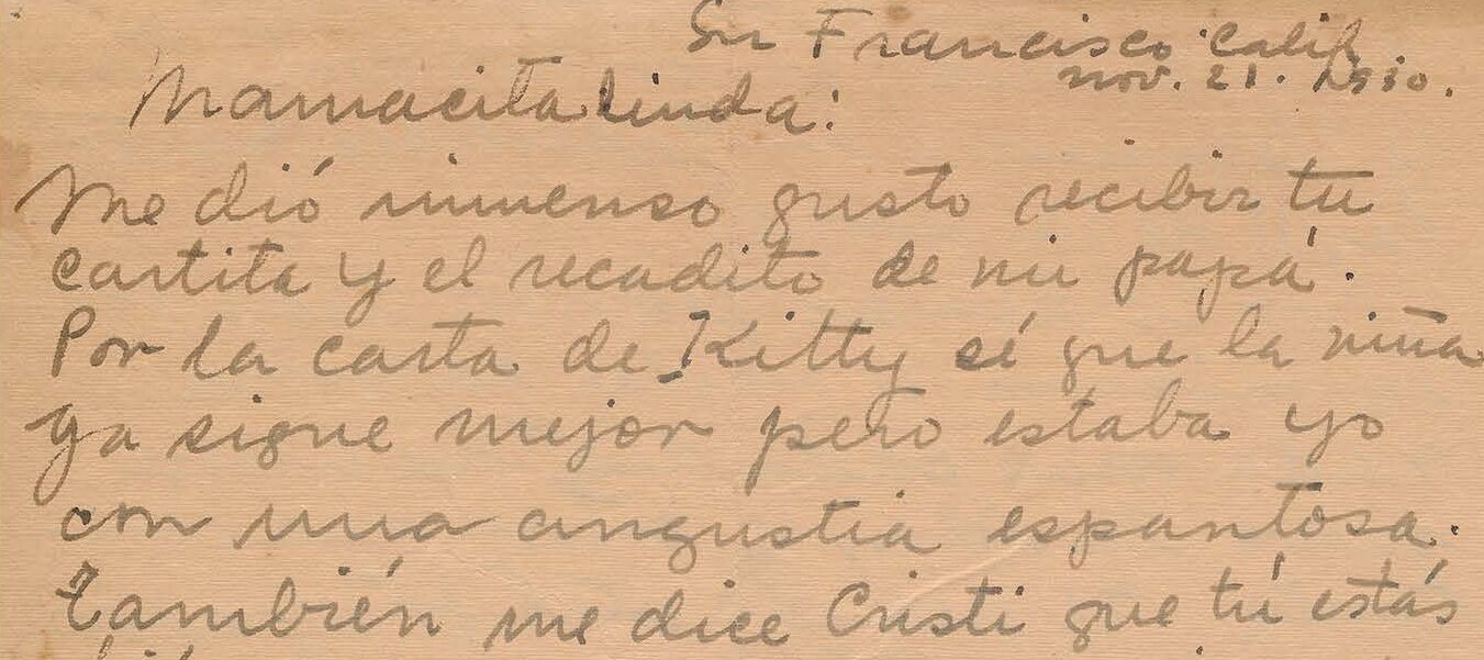 Handwritten letter on yellowed paper.