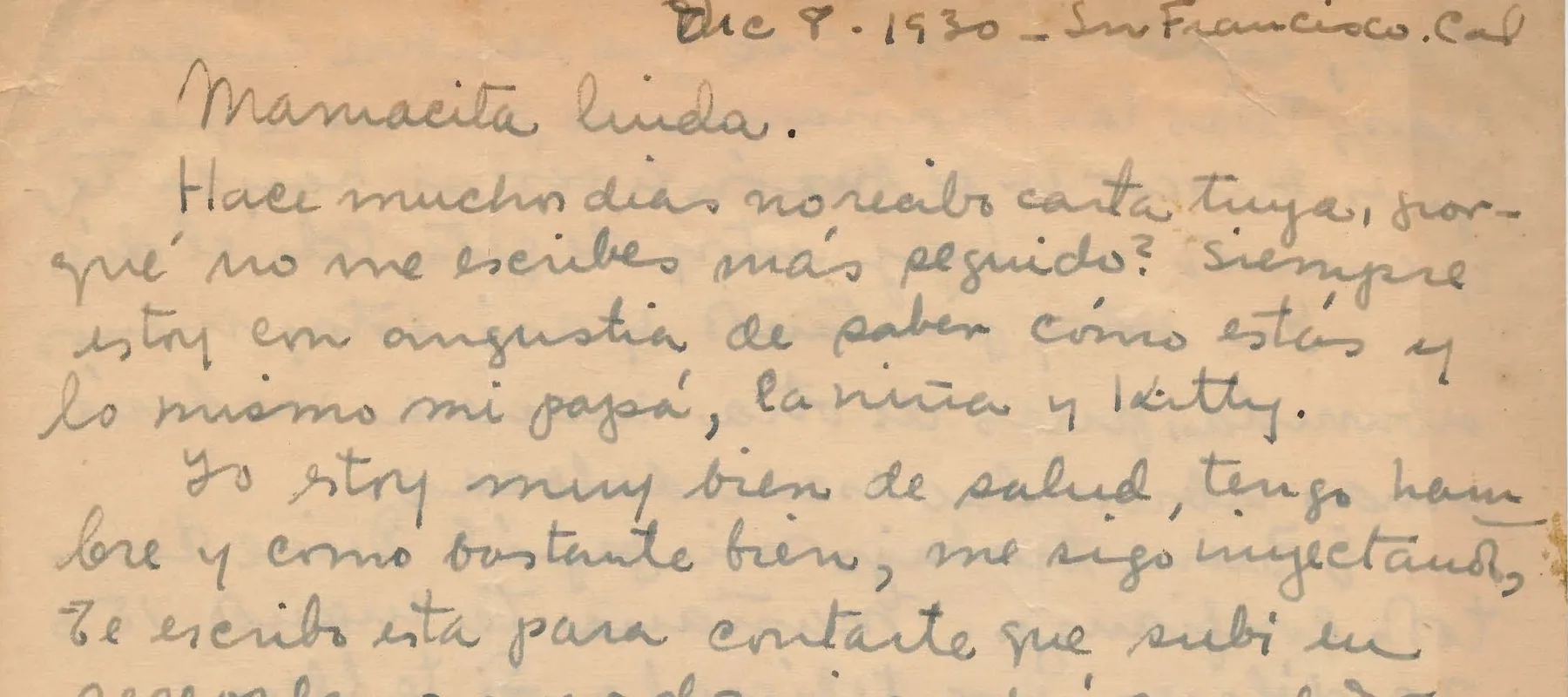 Handwritten letter on yellowed paper.