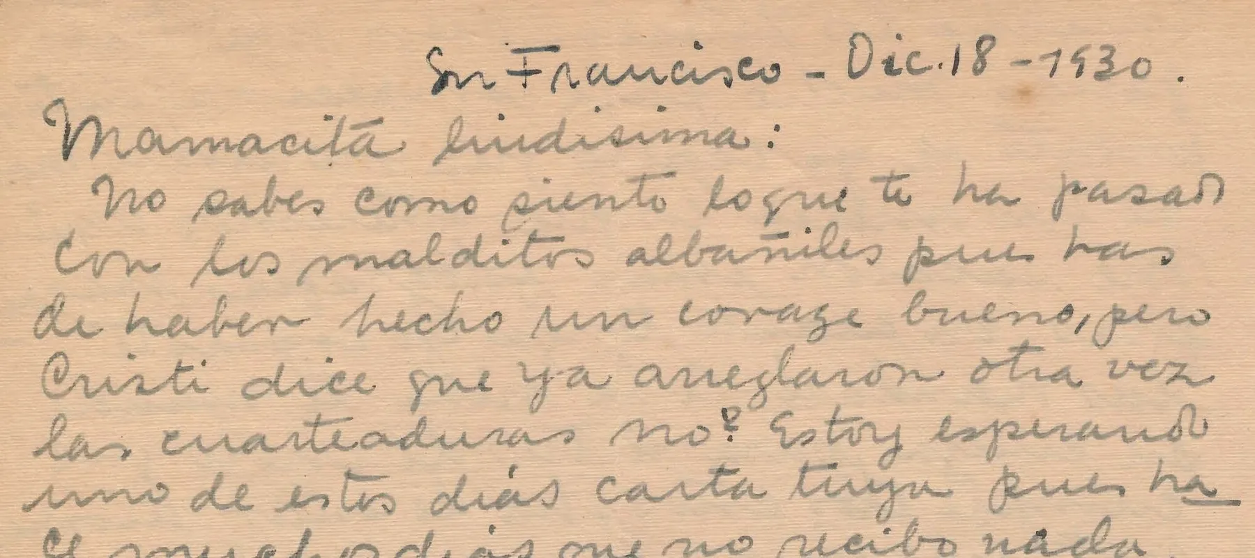 Handwritten letter on yellowed paper.
