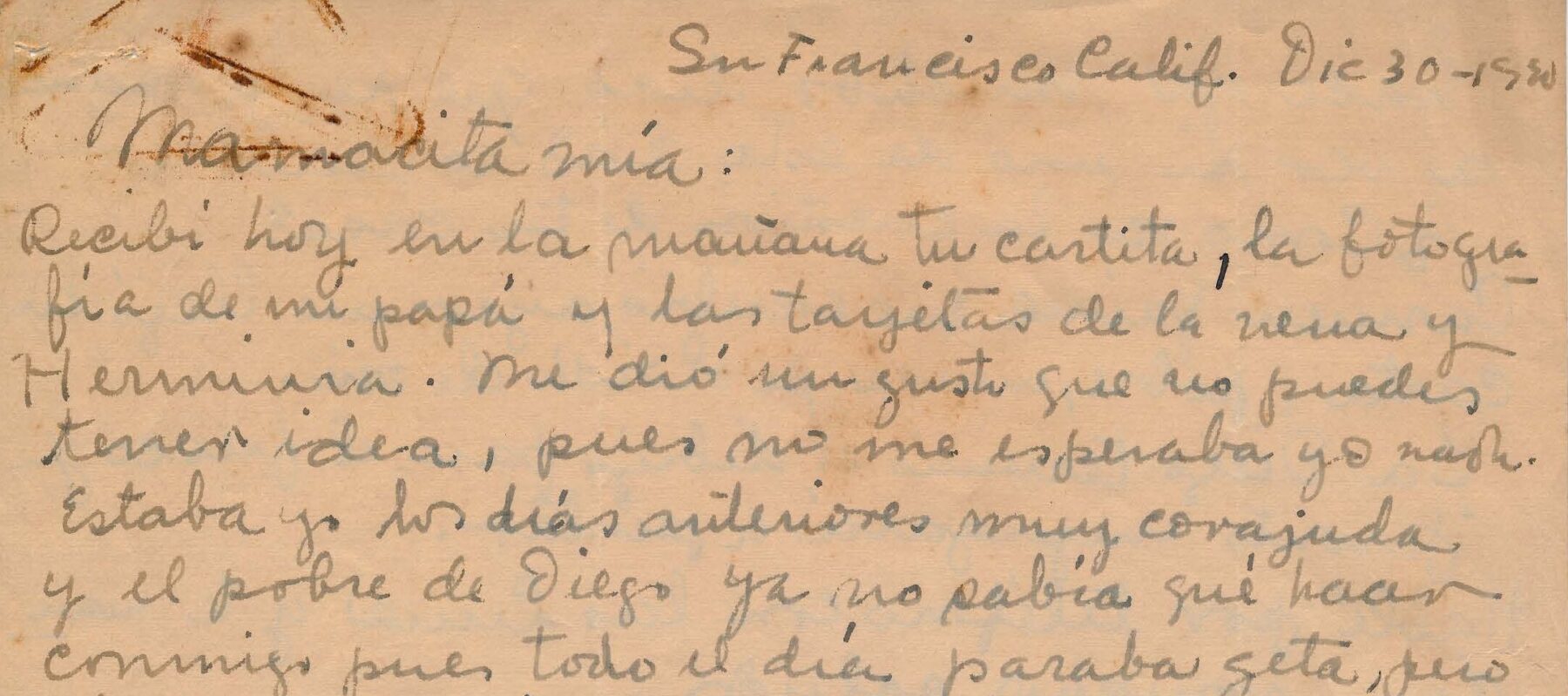 Handwritten letter on yellowed paper.