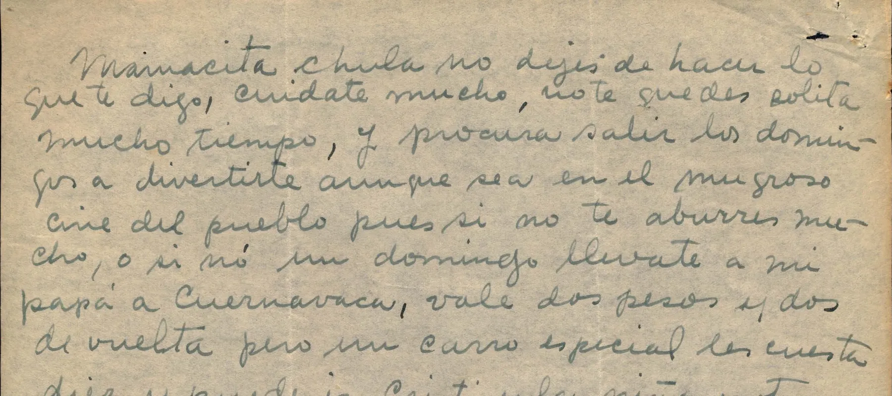Handwritten letter on yellowed paper.