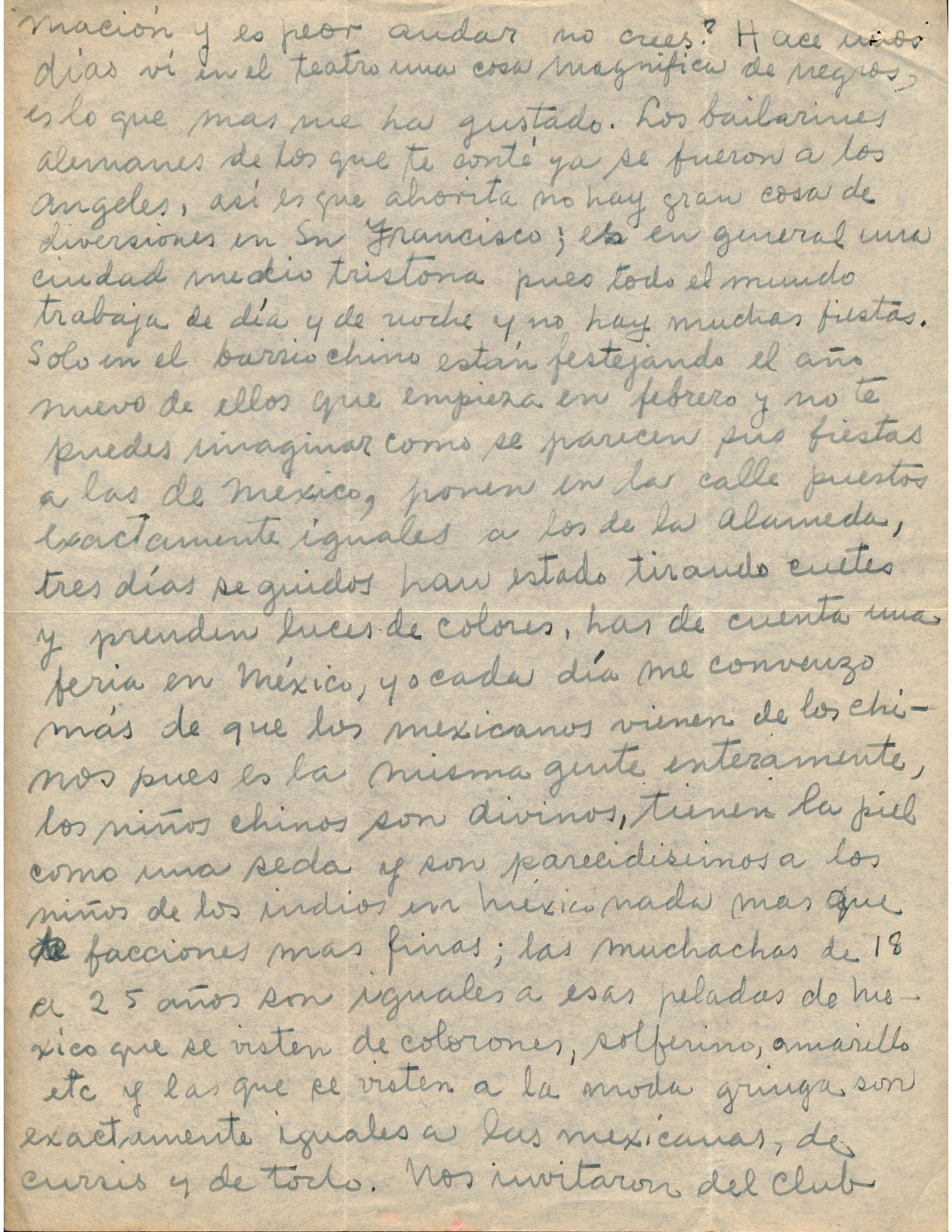 Letter from Frida Kahlo to Matilde Calderon de Kahlo, Feb 16, 1931 ...