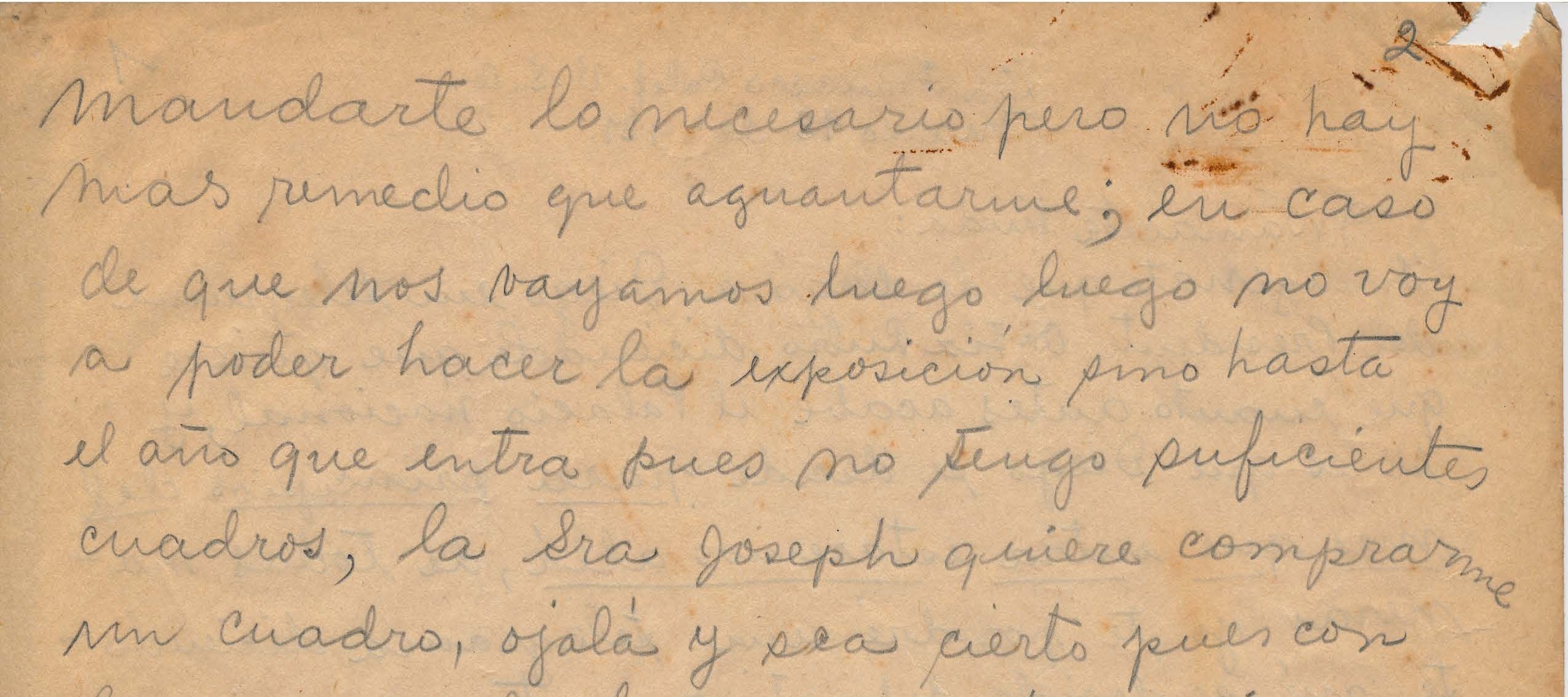Handwritten letter on yellowed paper.