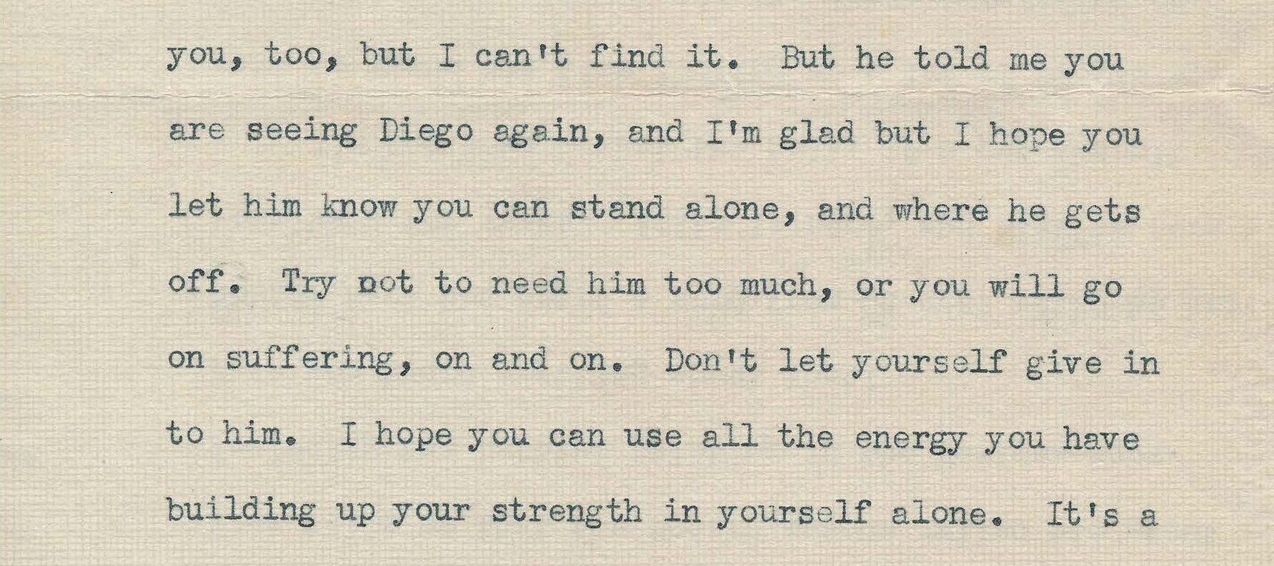 Typewritten letter on white paper with a personalized letterhead.