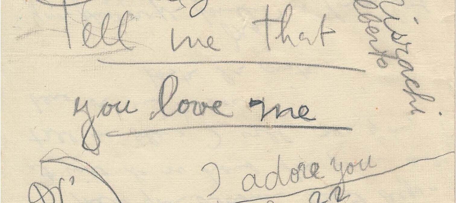 Notes in pencil scribbled on top of white stationery paper.