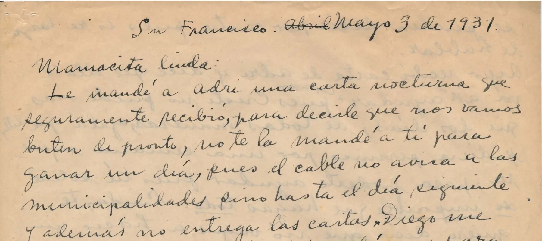 Handwritten letter on yellowed paper.