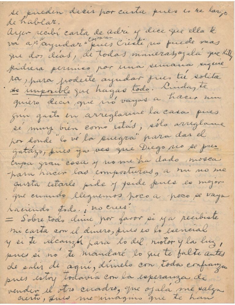 Handwritten letter on yellowed paper.
