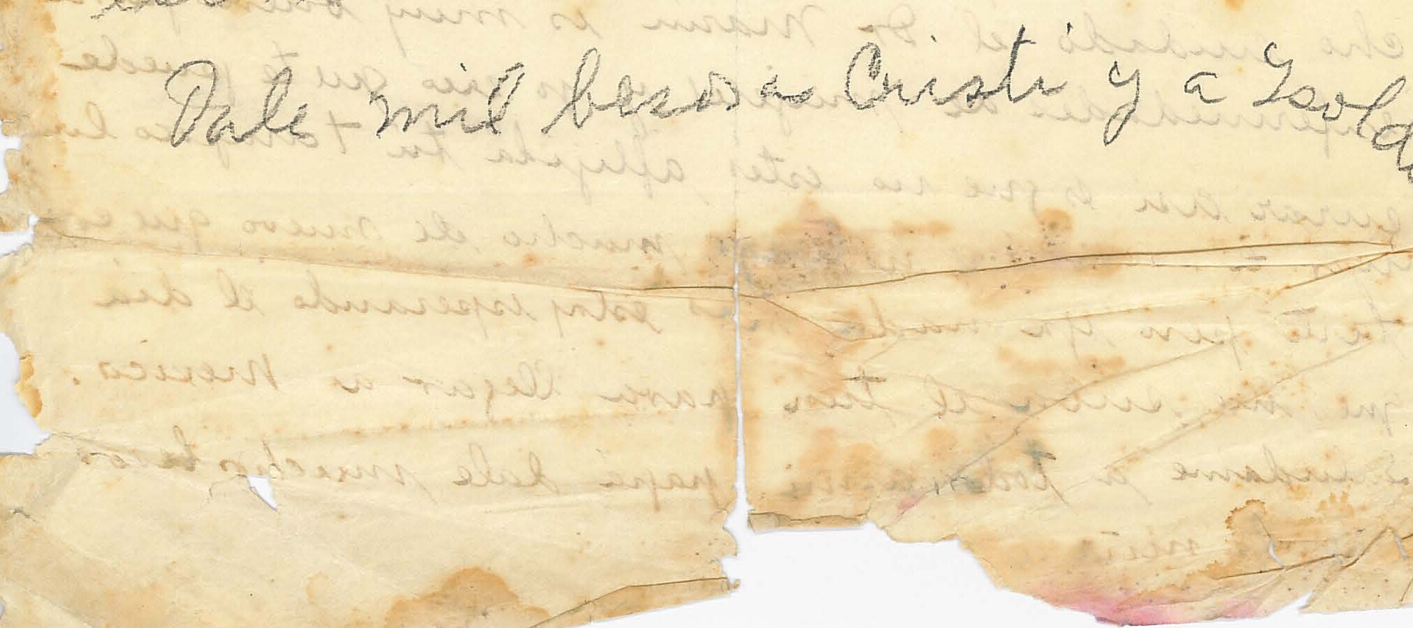 Handwritten letter on yellowed paper.