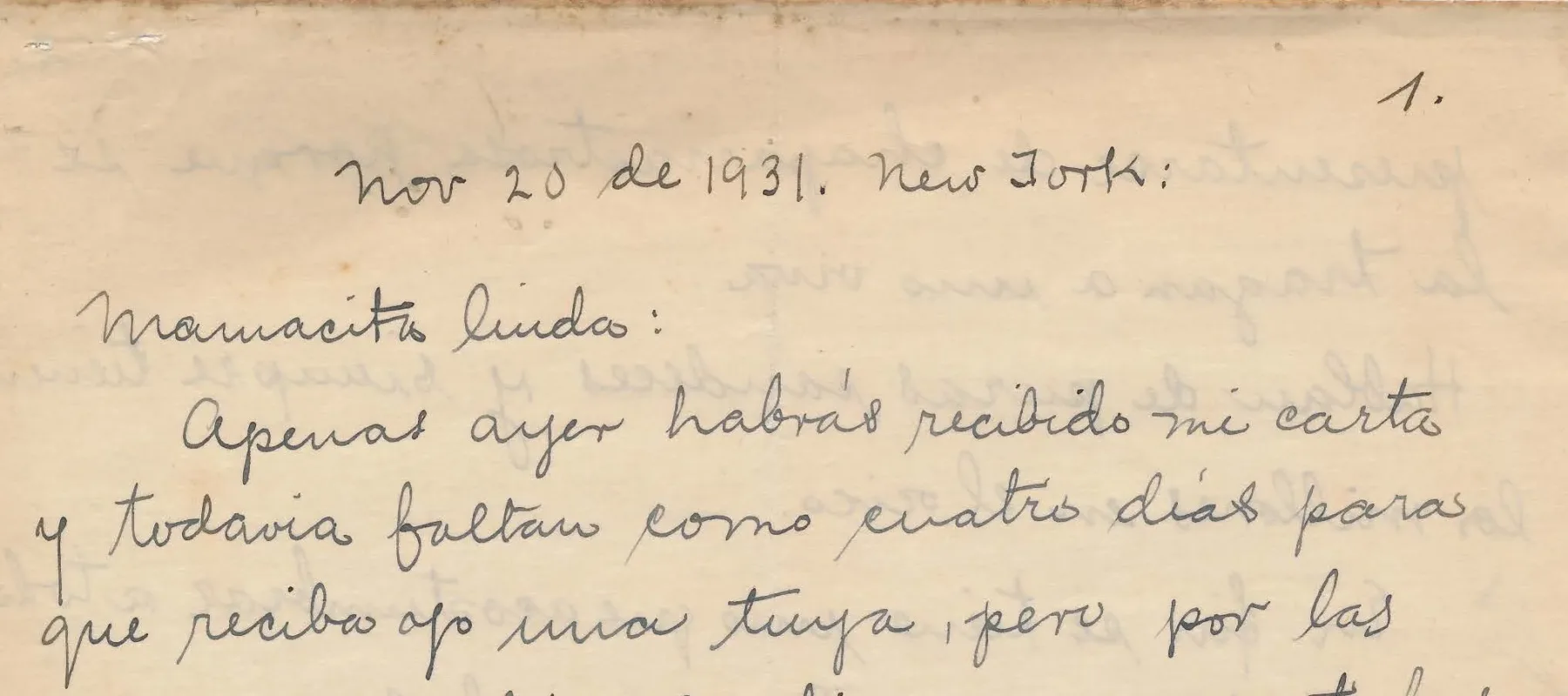 Handwritten letter on yellowed paper.