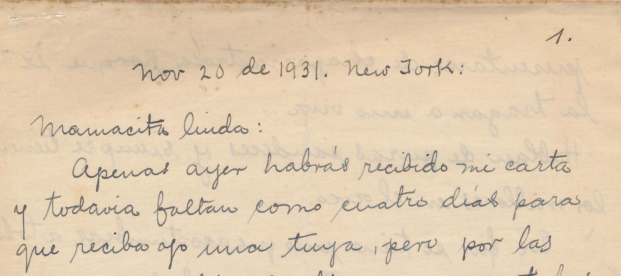 Handwritten letter on yellowed paper.
