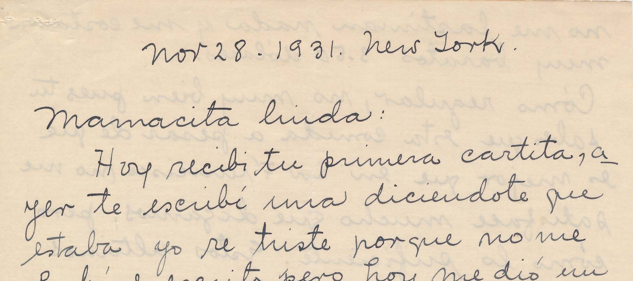 Handwritten letter on yellowed paper.