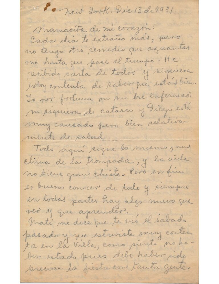 Handwritten letter on yellowed paper with brown staining.
