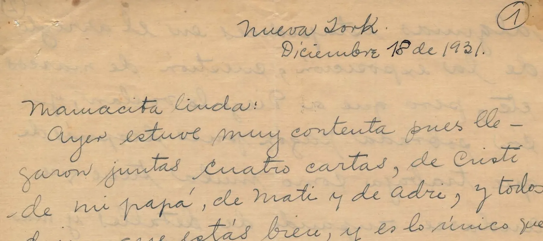 Handwritten letter on yellowed paper.