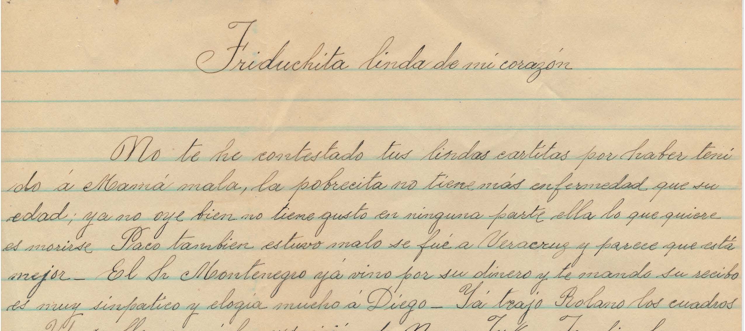 Handwritten letter on yellowed paper.