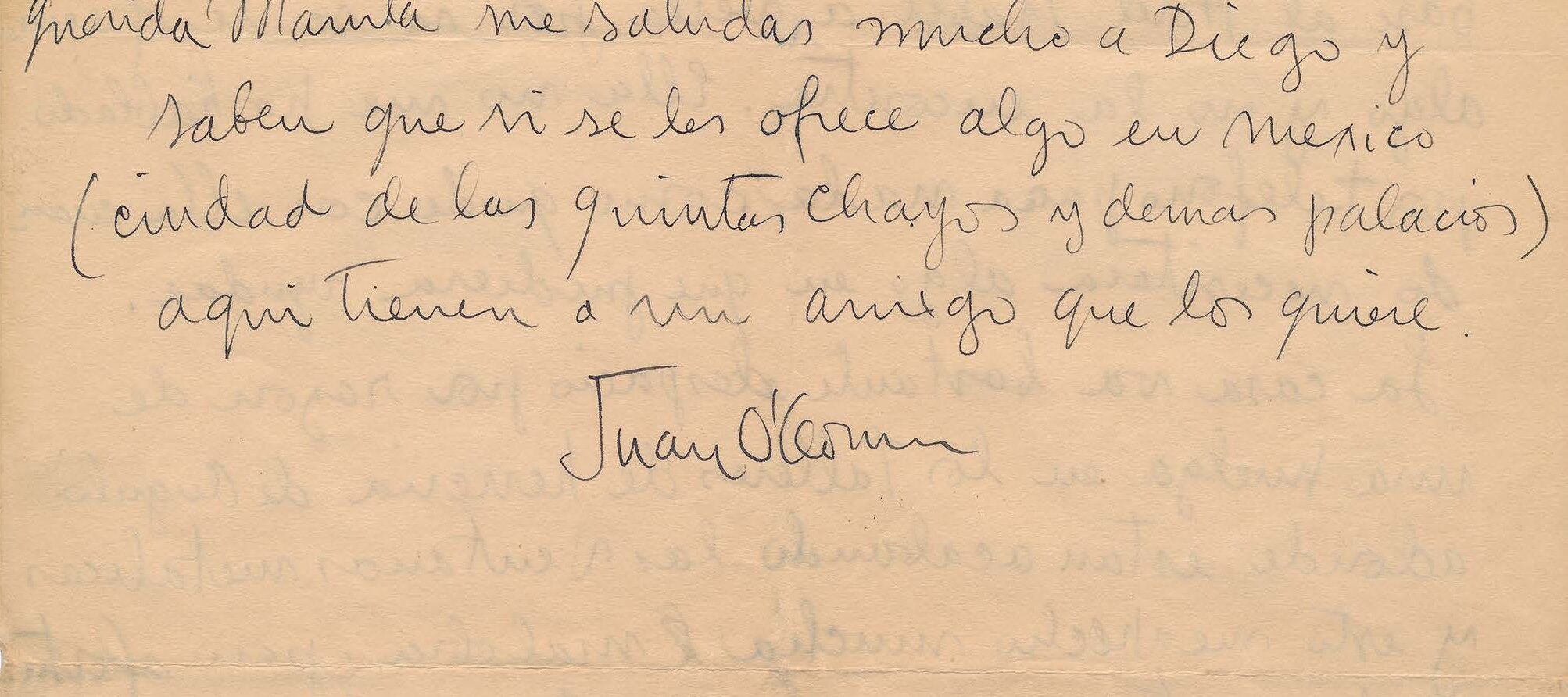 Handwritten letter on yellowed paper.