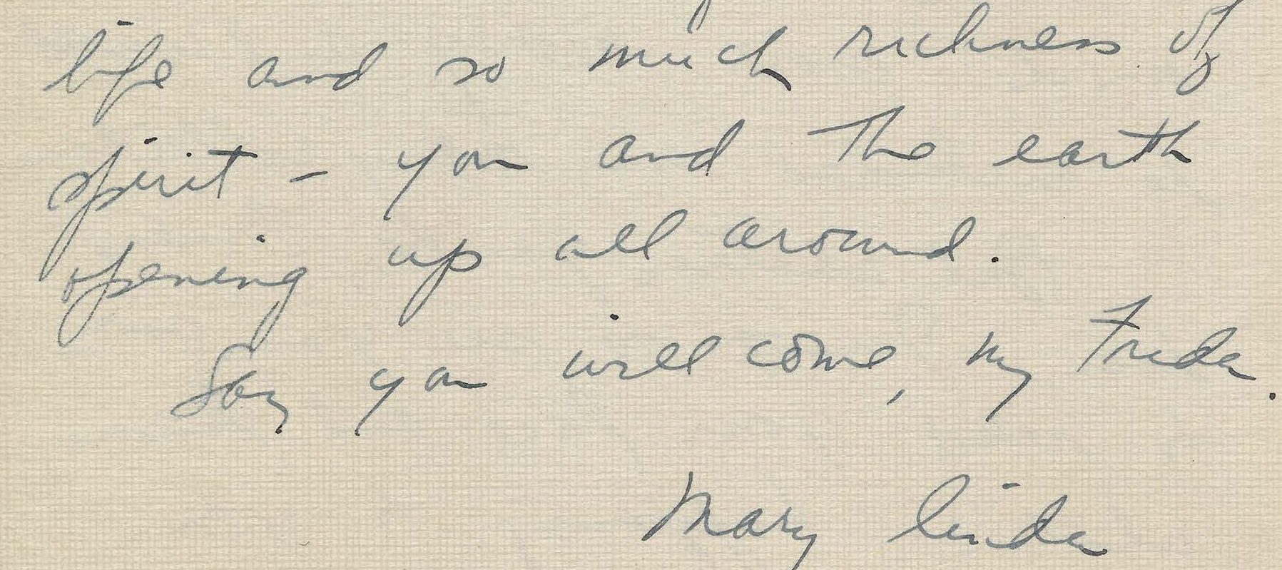 Handwritten letter on yellowed paper.