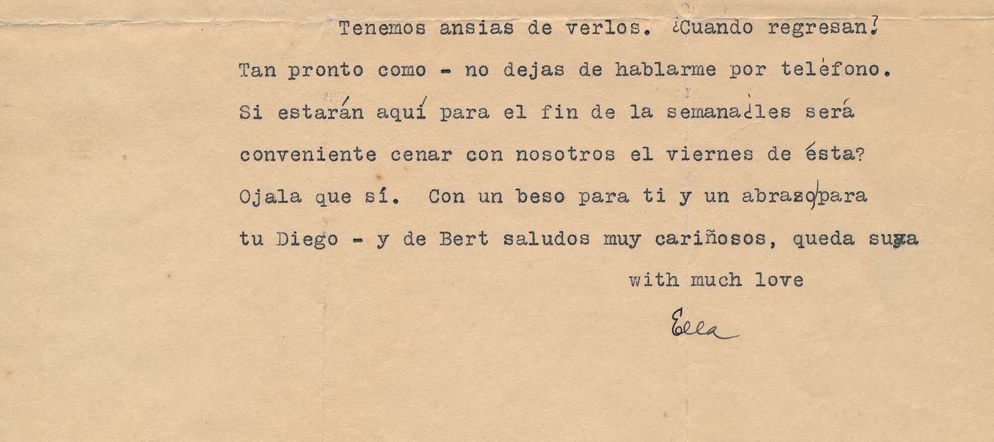 Typewritten letter on yellowed paper with handwritten annotations.