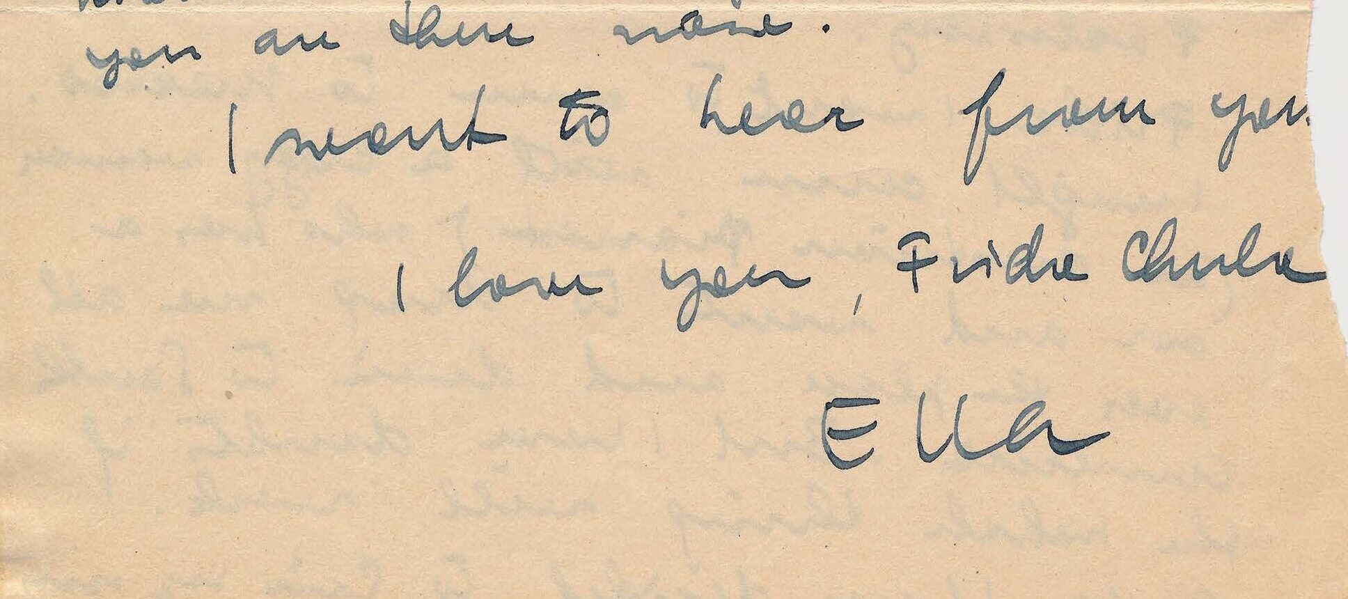 Handwritten letter on yellowed paper.