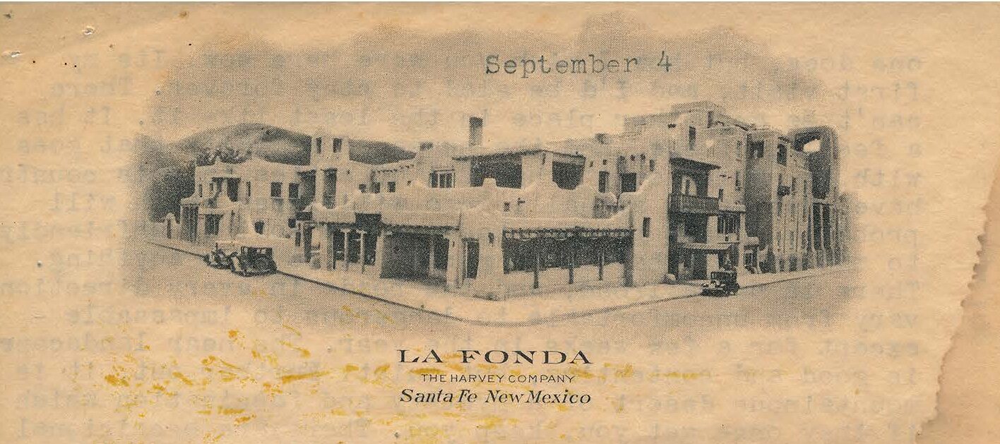 Typewritten letter on yellowed stationery paper.