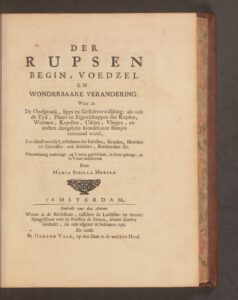 An antique book title page is written in Dutch.