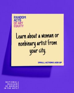 A yellow square note with black text on a vibrant purple background.